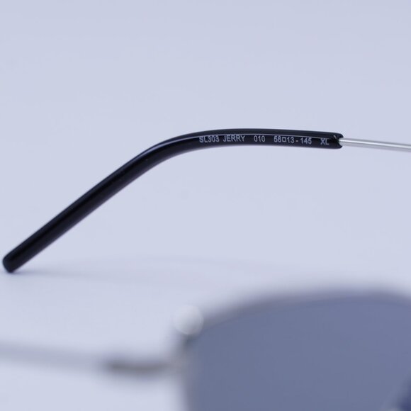 🕶️ New Saint Laurent SL303 JERRY 010 Sunglasses - Silver Frame, Grey Lenses - Picture 6 of 10